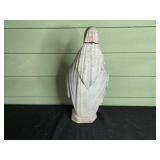 Trio of Decorative Statues: Two Bronze-like Figures and a Cement Madonna