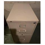 Used Two-Drawer Metal Filing Cabinet
