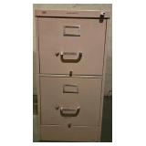 Used Two-Drawer Metal Filing Cabinet