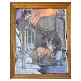 Set of 5 Framed Artworks Including Lee Dubin and Wildlife Scenes