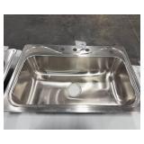 Sterling 4-Hole Stainless Steel Single Basin Sink