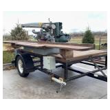 2013 Road Husky Trailer with Radial Arm Saw, Compressor, Power Panel, Cord