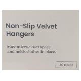 60pk Suit Flocked Hangers - Brightroom™ - Black