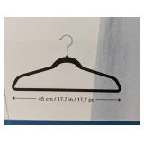 Premium Costco Flocked Hangers - 50 packs - Black - Non Slip