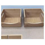 4 Piece Storage Set - Bamboo - Stackable