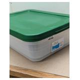 Pair of 2 - 28qt Clear Under Bed Storage Box White - Room Essentials™: Portable, Lidded, Stackable