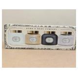 Soy Wax Blended Candle 4 Piece Set - Tropical Citrus/Amber Moss/Santal Woods/Cedarwood Vanilla