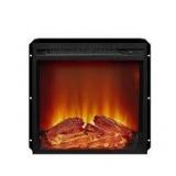 18 Inch Electric Fireplace Insert, Ultra Thin Heater with Log Set & Realistic Flame, Overheating Protection