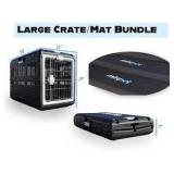 Mirapet Collapsible Pet Crate Bundle - Large - Black - Heavy Duty