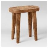 Woodland Carved Wood Accent Table Brown - Threshold™