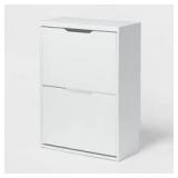 Pivot Open Shoe Cabinet White - Brightroom™: Shoe Organizer, Holds 12 Pairs