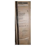 Hampton Bay 8 ft. Square Aluminum and Steel Cantilever Offset Outdoor Patio Umbrella in Chili Red