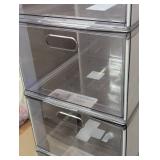 Set of 5 Brightroom Shoe Storage - Stackable Bins - Pull Out Drawers - Some Minor Cracking