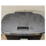 Plastic Locking Lid Step Trash Can Black - Brightroom™: 13 Gallon Indoor Kitchen Garbage Can, Spot Clean, 25.6" Height