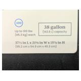 Set of 3 - 38gal Heavy Duty Storage Tote Black - Brightroom™