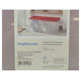 50gal Clear Stacker Box - Clear Base Rocket Red Lid and Latch - Brightroom™: Portable Plastic Utility Storage Tub