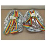 Set of 2 Mini Glitter Back Packs - Clear