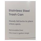 12L Round Step Trash Can - Brightroom™ - Silver
