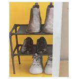 2-Tier Fabric Shoe Rack - Room Essentials™: Freestanding Shoe Organizer, Holds 8 Pairs, Steel Frame, Dark Gray