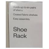 2-Tier Fabric Shoe Rack - Room Essentials™: Freestanding Shoe Organizer, Holds 8 Pairs, Steel Frame, Dark Gray