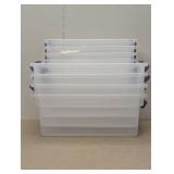 Set of 10 Mini Storage Bins - 4 Medium and 6 Small - No Lids