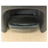 Hefty 12.3gal Slim Step Trash Can with Locking Lid Black: Large Kitchen Garbage Can, Pedal-Operated, Removable Lid