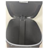 Hefty 12.3gal Slim Step Trash Can with Locking Lid Black: Large Kitchen Garbage Can, Pedal-Operated, Removable Lid