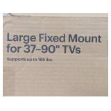 Best Buy essentials™ - Fixed TV Wall Mount for Most 37–90" TVs - Black