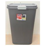 Hefty 13gal Odor Block Trash Can Black: Kitchen Touch-Top Garbage Can, Tight-Fitting Lid