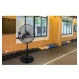 30 in. 3-Speeds High Velocity Tilting Pedestal Fan with Adjustable Height in Black - Large