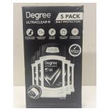Degree Solid Antiperspirant Deodorant Ultra clear Mens Black+White 2.7oz - 5 Pack