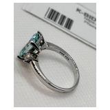 Princess Diana Aqua Allure Diamonesk Ring with Simulated Stones