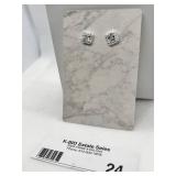 Pair of Sparkling Cubic Zirconia Stud Earrings
