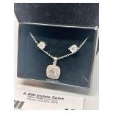 Elegant Silver Necklace and Earring Set with Cubic Zirconia