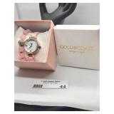 Gold Coast Rose Gold Wristwatch with Pink Beaded Strap