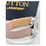Sutton by Armitron Vegan Leather Pink Wristwatch