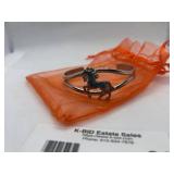 Unicorn Design Metal Cuff Bracelet with Gift Pouch