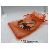 Unicorn Design Metal Cuff Bracelet with Gift Pouch