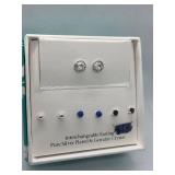 Interchangeable Earring Set with Silver Plating and Crystal Accents