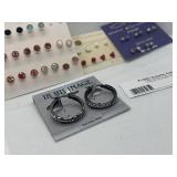 Assortment of Stud and Hoop Earrings - 20 Pairs Total