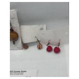 Collection of Assorted Earrings Including Tiger Eye and Gemstone Designs