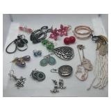 Collection of Fashion Jewelry Earrings and Bracelets