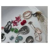 Collection of Fashion Jewelry Earrings and Bracelets