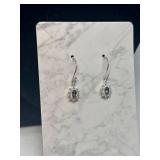 Elegant Sterling Silver Earrings with Multicolor Gemstones