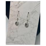 Elegant Sterling Silver Earrings with Multicolor Gemstones