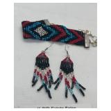 Handcrafted Beaded Bracelet and Matching Earrings Set