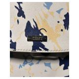 Chaps Floral Print Leather Backpack Handbag