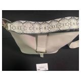 Gretchen Christine Faux Leather Handbag with Snake Print Strap