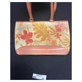 Kate Spade Floral Print Handbag with Leather Trim