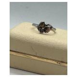 Sterling Silver Ring with Leaf Design